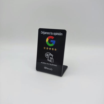Stand acrílico con NFC para reseñas de Google